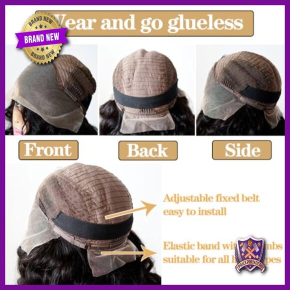 250 Density Human Hair Lace Front Wig Glueless Pre Plucked Bob main image 6